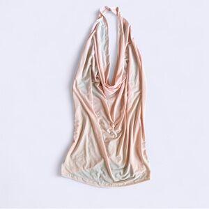 90s Y2K Eimin Peach Halter Top Mexico Draped Fit fits S-M